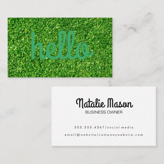 Hallo | Grafische achtergrond Visitekaartje (Voorkant / Achterkant)