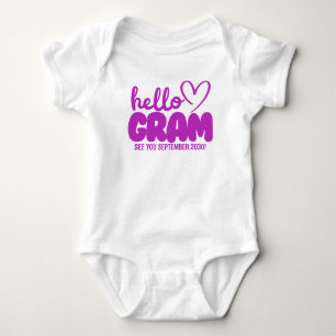Hallo Gram Baby Onthulling Zwangerschapsaankondigi Romper
