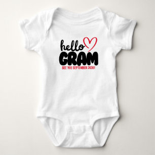 Hallo Gram Baby Reveal Zwangerschapsaankondiging Romper