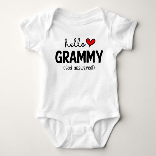 hallo Grammy God antwoordde gebed Romper (Voorkant)