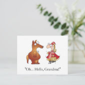 hallo GRANDMA! Briefkaart van April McCallum (Staand voorkant)