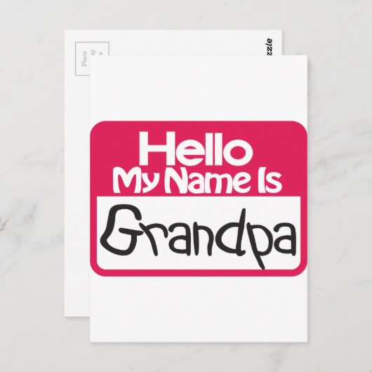 hallo Grandpa Briefkaart (Voorkant / Achterkant)
