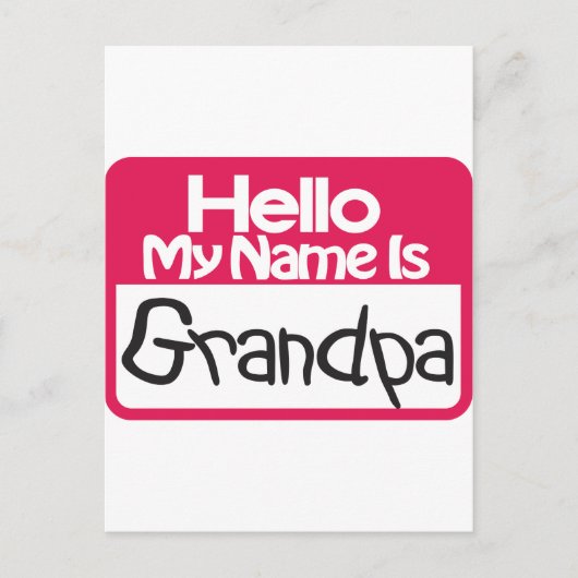 hallo Grandpa Briefkaart (Voorkant)