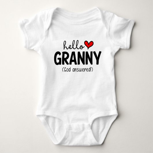 hallo Granny God antwoordde gebed Romper (Voorkant)