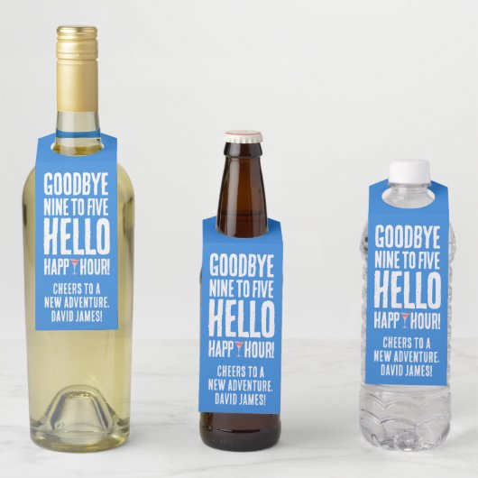 Hallo Grappig afscheid 9 tot 5 Flessenhanger (In situ)