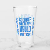 Hallo Grappig afscheid 9 tot 5 Glas (Achterkant)