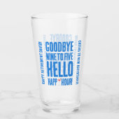 Hallo Grappig afscheid 9 tot 5 Glas (Voorkant)