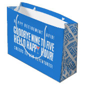 Hallo Grappig afscheid 9 tot 5 Groot Cadeauzakje (Achterkant Gekanteld)