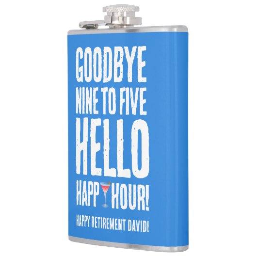 Hallo Grappig afscheid 9 tot 5 Heupfles (Links)