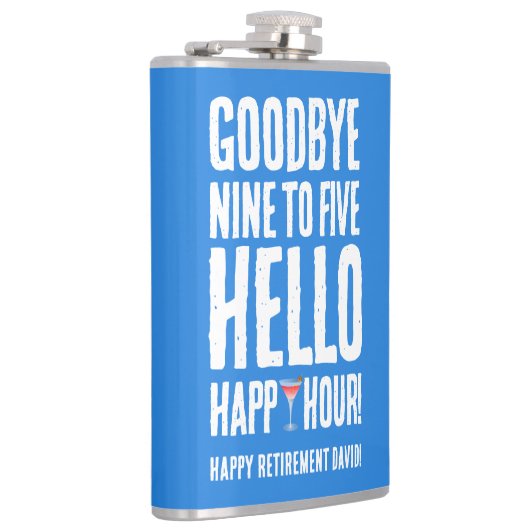 Hallo Grappig afscheid 9 tot 5 Heupfles (Rechts)