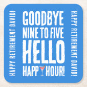 Hallo Grappig afscheid 9 tot 5 Kartonnen Onderzetters (Voorkant)