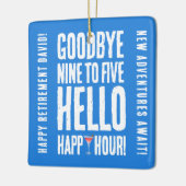 Hallo Grappig afscheid 9 tot 5 Keramisch Ornament (Links)