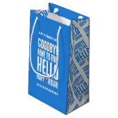 Hallo Grappig afscheid 9 tot 5 Klein Cadeauzakje (Achterkant Gekanteld)