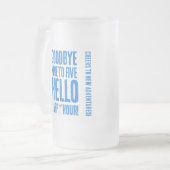 Hallo Grappig afscheid 9 tot 5 Matglas Bierpul (Voorkant links)