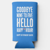 Hallo Grappig afscheid 9 tot 5 Seltzer Blikjeskoeler (Achterkant)