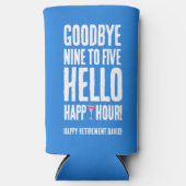 Hallo Grappig afscheid 9 tot 5 Seltzer Blikjeskoeler (Voorkant)