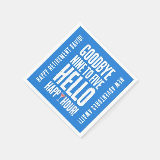 Hallo Grappig afscheid 9 tot 5 Servet (Hoek)