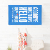 Hallo Grappig afscheid 9 tot 5 Spandoek (Insitu)