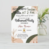 Hallo Grappig afscheid van de spanning Kaart (Staand voorkant)