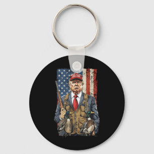 Hallo Grappig Jagen Eend Trump Camo Hunting Sleutelhanger