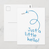Hallo Grappig Klein Briefkaart (Voorkant / Achterkant)