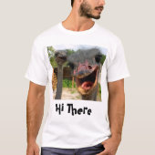 Hallo Grappig struisvogelpaar T-shirt (Voorkant)