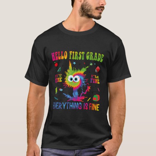 Hallo Grappig terug naar school T-shirt (Voorkant)