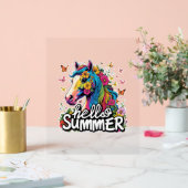 Hallo Grappig zomer paard Acryl Bord (Huwelijk)