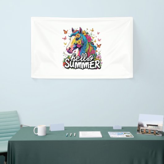 Hallo Grappig zomer paard Spandoek (Beurs)