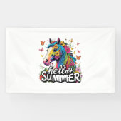 Hallo Grappig zomer paard Spandoek (Horizontaal)