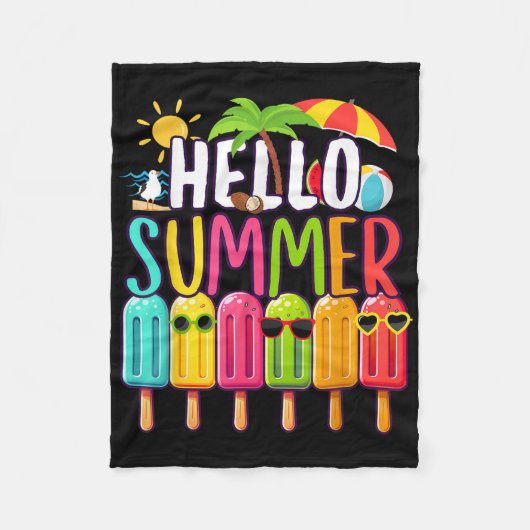 Hallo Grappig? Zomervakantie Popsicle Ice Lolly Ic Fleece Deken (Voorkant)