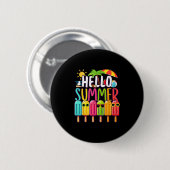 Hallo Grappig? Zomervakantie Popsicle Ice Lolly Ic Ronde Button 5,7 Cm (Voorkant /achterkant)