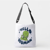 hallo grappige Alien Crossbody Tas (Voorkant)