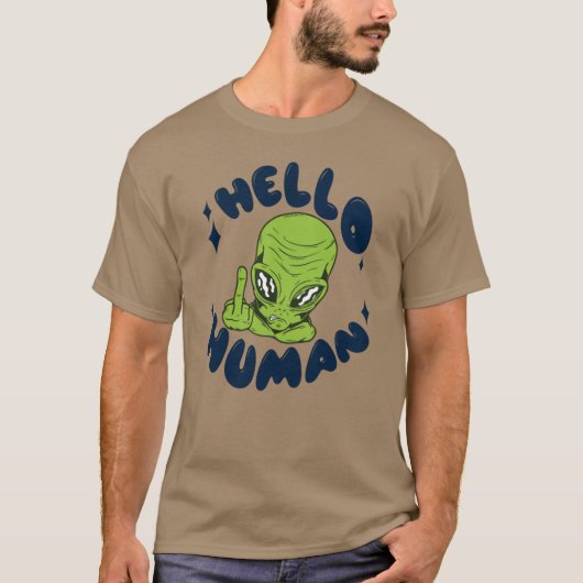 hallo grappige Alien T-shirt (Voorkant)