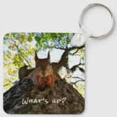 Hallo Grappige eekhoorn schattige dieren Sleutelhanger (Achterkant)