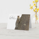 Hallo Grappige eekhoorn verjaardagskaart - Kaart (Gele Bloem)