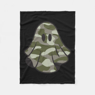 Hallo Grappige Halloween Camouflage Camo Ghost Fleece Deken