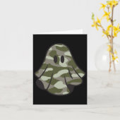 Hallo Grappige Halloween Camouflage Camo Ghost Kaart (Gele Bloem)