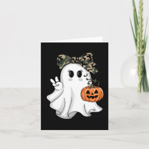 Hallo Grappige Halloween Camouflage Camo Ghost Kaart