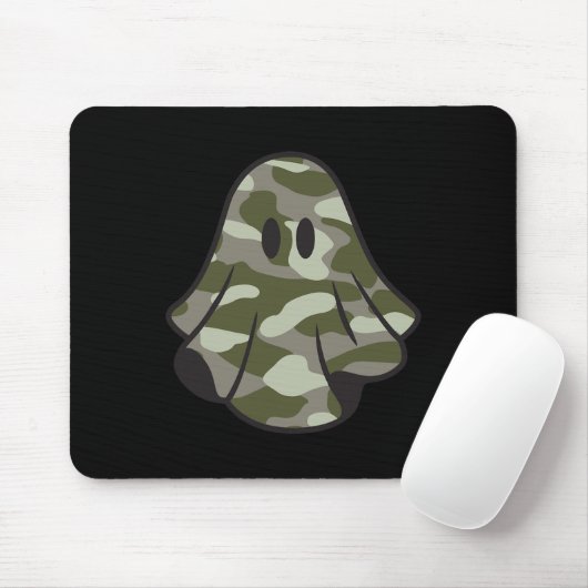 Hallo Grappige Halloween Camouflage Camo Ghost Muismat (Met muis)