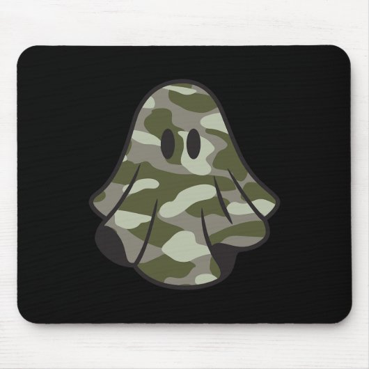 Hallo Grappige Halloween Camouflage Camo Ghost Muismat (Voorkant)