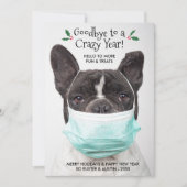 Hallo Grappige hondenfoto vaarwel Feestdagenkaart (Voorkant)