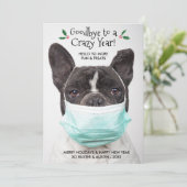 Hallo Grappige hondenfoto vaarwel Feestdagenkaart (Staand voorkant)