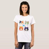 Hallo Grappige Kat Meme Grafische T-Shirt (Voorkant volledig)