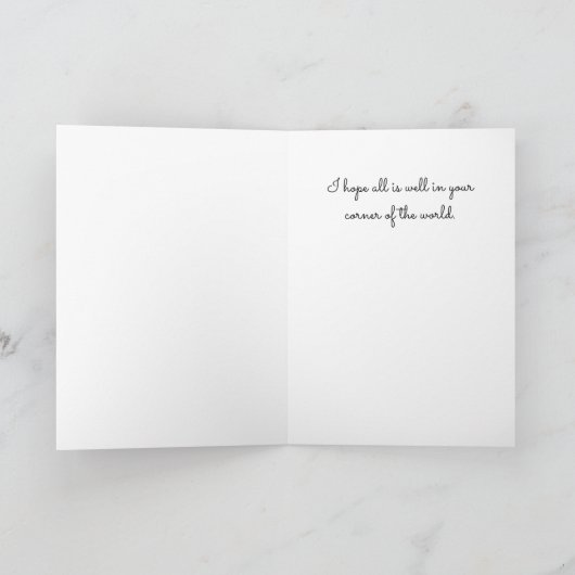 Hallo Grappige kleine stad herfstscène Kaart (Binnen)