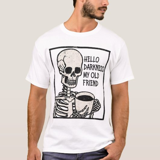 Hallo Grappige koffie T-shirt (Voorkant)