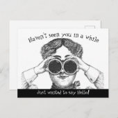 Hallo Grappige retro wilde gewoon zeggen Briefkaart (Voorkant / Achterkant)