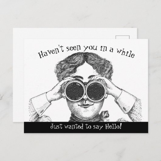 Hallo Grappige retro wilde gewoon zeggen Briefkaart (Voorkant / Achterkant)