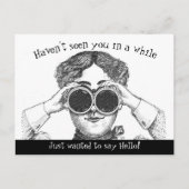 Hallo Grappige retro wilde gewoon zeggen Briefkaart (Voorkant)