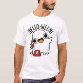 Hallo grappige spookwoordspeling t-shirt (Voorkant)